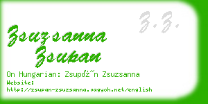 zsuzsanna zsupan business card